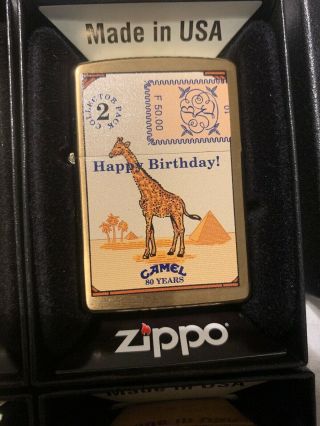 Camel Zippo Brass Collectors Packs 80 Years Complete Set Of 4 All Rare 3