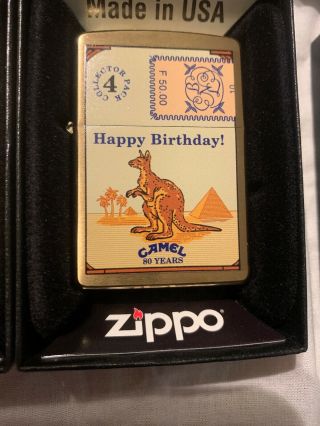 Camel Zippo Brass Collectors Packs 80 Years Complete Set Of 4 All Rare 4