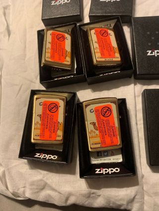 Camel Zippo Brass Collectors Packs 80 Years Complete Set Of 4 All Rare 6