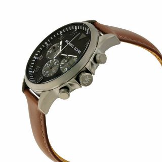Michael Kors Men Gage 45mm Matte Gunmetal Case Chronograph Watch MK8536 $250 2