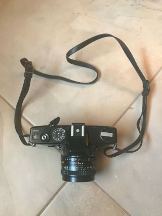 Vintage Black Minolta SRT 201 Camera MD Rokkor - X 1:1.  7 50mm lens,  Accessories 6