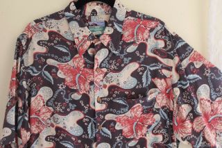 Reyn Spooner - Sz L - Tiny Bubbles In Hawaii Vintage Camp Shirt Tropical Floral