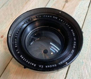 Kodak Aero Ektar F:2.  5 7in 178mm 5x5 Em11928 Aerial Lens Ex Cond Vintage Camera
