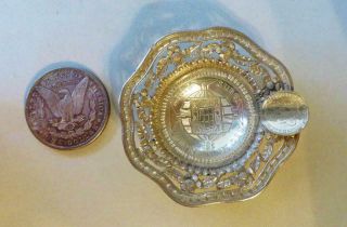 Older Brazilian Silver 1820 Dated Coin Ashtray,  Jack Novak Estate,  Usa Ship