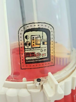VTG Ring Ding Spaceship 1 Cent Bubble Gum Machine with Key Brillion Wisconsin 5