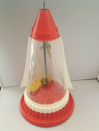 VTG Ring Ding Spaceship 1 Cent Bubble Gum Machine with Key Brillion Wisconsin 6