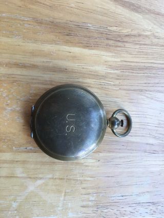Ww2 Us Military Brass Pocket Compass - Vintage 1940 