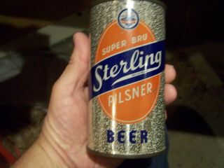 Sterling Bru Pilsner Flat Top Evansville Indiana Rare Grade 1 Can