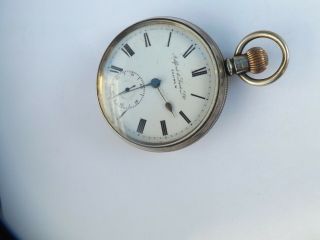 A Fine Antique Silver Cased Pocket Watch - Ashford And Davis - 1905