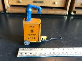 Vintage 1930s Marx 100 Orange Penna Oil Tin Litho Toy