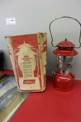 Vintage Red Coleman Camping Lantern / 1973? 3