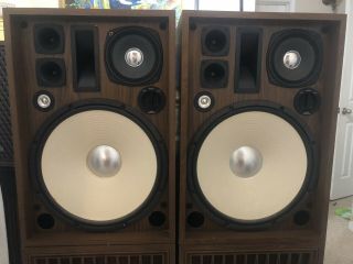 Set Of 4 (2 Pair) Kenwood KL - 888D Vintage Floor Speakers Audiophile 5 Way/6 3
