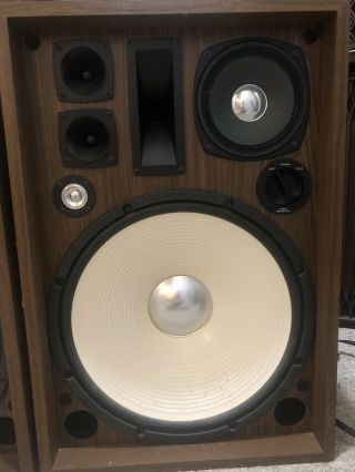 Set Of 4 (2 Pair) Kenwood KL - 888D Vintage Floor Speakers Audiophile 5 Way/6 4