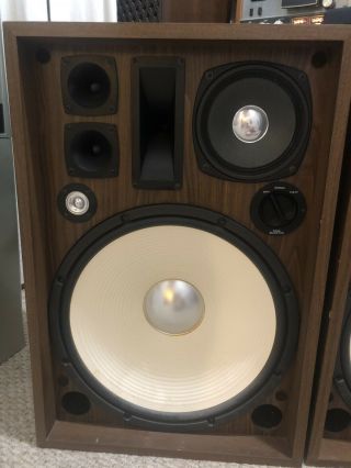 Set Of 4 (2 Pair) Kenwood KL - 888D Vintage Floor Speakers Audiophile 5 Way/6 7