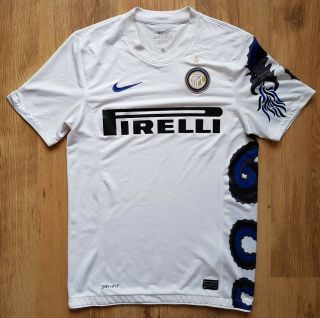 100 Authentic Vintage Nike Inter Milan Rare Dragon Football Soccer Shirt (8/10)