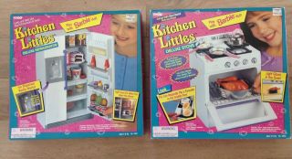 Vintage 1995 Tyco Kitchen Littles Deluxe Refrigerator & Stove,