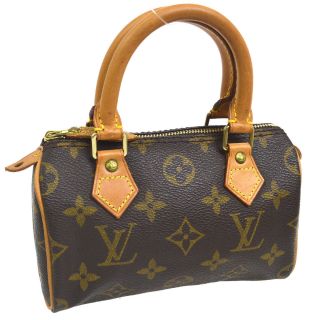 Authentic Louis Vuitton Mini Speedy Hand Bag Purse Monogram M41534 Vtg Jt06635h
