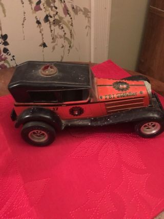 Vintage Metal Toy Car 1960’s Fbi Godfather 1931 Battery Powered Car