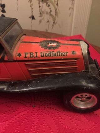 Vintage Metal Toy Car 1960’s FBI Godfather 1931 Battery Powered Car 5