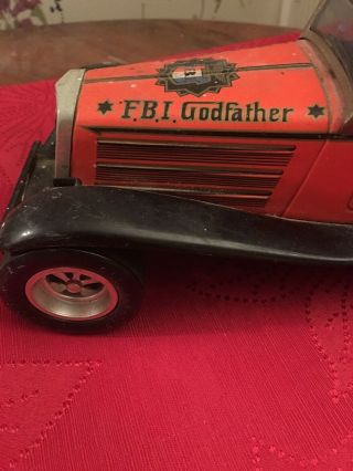 Vintage Metal Toy Car 1960’s FBI Godfather 1931 Battery Powered Car 7