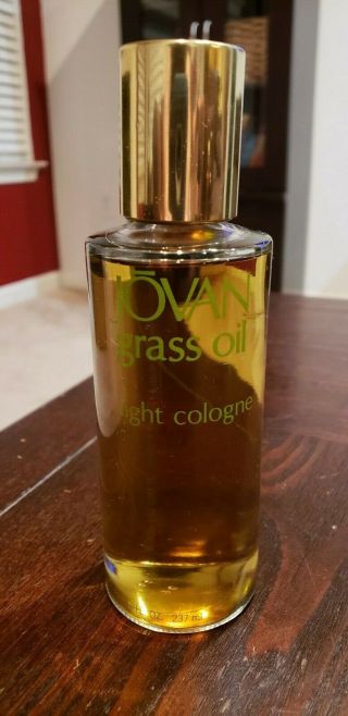 Full Bottle Vintage 1977 Jovan Grass Oil Light Cologne For Men 8 Oz.  Rare