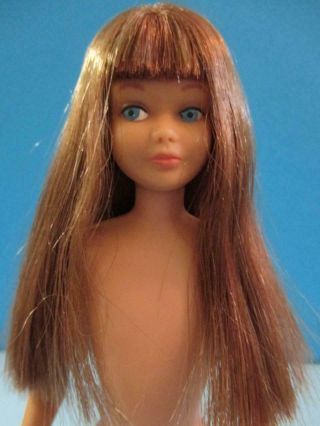 Vintage Skipper Barbie Doll Straight Leg Shiny Full Auburn Brunette