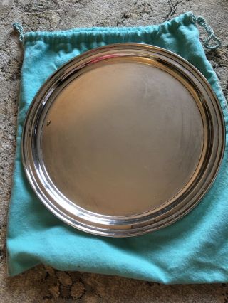 Vintage Tiffany & Company Co.  Silver Plated Tray 12 " Across