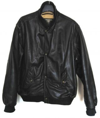 Great Mens Vintage 1970s Chevignon Leather Flying Bomber Jacket Xxl