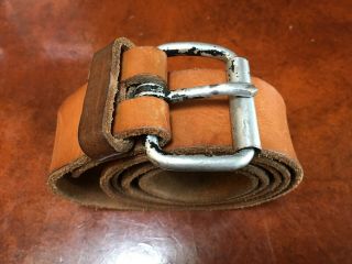 Ww2 Russian Leather Belt - Waist Size 36 To 48