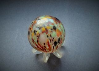 MARBLES HANDMADE ANTIQUE? VINTAGE? CHRISTENSEN? GUINEA MARBLE 1 