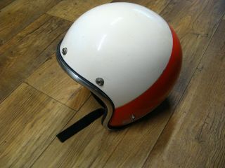 Vintage Griffin Jet Open Face Classic Motorcycle Biker Crash Helmet - Large 1975