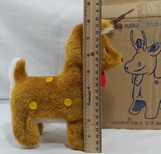 Vintage Rudolph the Red Nose Reindeer Plush Toy Walking Light Up Christmas 3