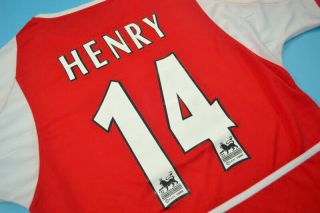 Arsenal 2003 - 2004 Henry 14 Invincibles Pl Soccer Jersey Football Vintage Shirt