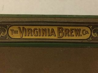 Pre Prohibition Tin Litho Beer Tray Virginia Brewing Co Roanoke Antique Old RARE 5