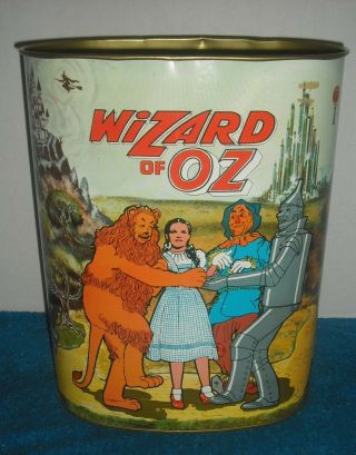 1939 Mgm Rare Vintage Wizard Of Oz Cheinco Trash Can - Metal -