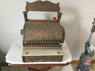 Antique Brass Ncr Cash Register