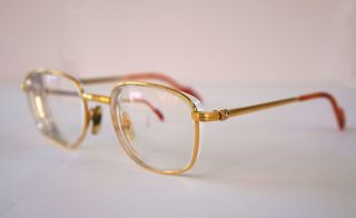Cartier Vintage Trinity Gold Plated Square Frame Glasses 52 19 Authentic