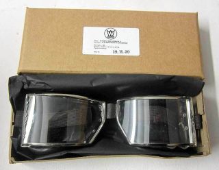 Ww2 German Motorcycle Goggles Panzer Vintage Aviator Driving Wehrmacht Wwii
