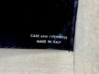 Vintage 1960’s Olivetti Underwood Lettera 32 Typewriter Blue Black Case Italy 12