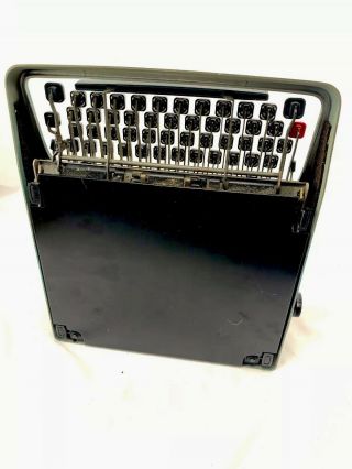 Vintage 1960’s Olivetti Underwood Lettera 32 Typewriter Blue Black Case Italy 8