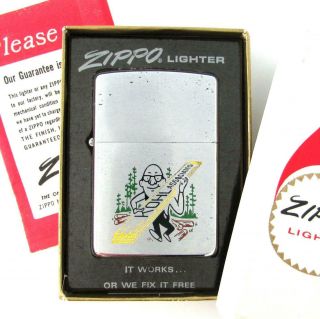 1966 Vintage Kohl Associates Character Advertising Zippo Lighter Unfired