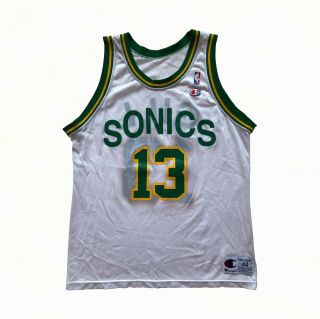 Vintage Champion Kendall Gill Sonics Jersey Size 44