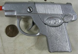 Vintage Toy Cap Pistol Gun Cast Iron Hubley Dick 4”