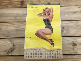 Vintage 1949 Jim’s Inn,  Buena Nj,  Pinup Calendar Route 40