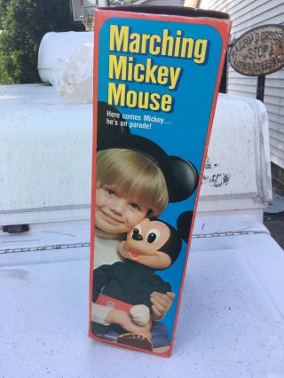 Vintage Walt Disney Production Marching Mickey Mouse Stuffed Doll Hasbro Box 3