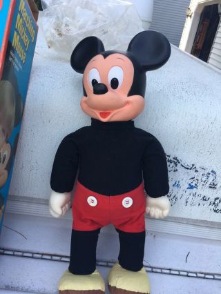 Vintage Walt Disney Production Marching Mickey Mouse Stuffed Doll Hasbro Box 7