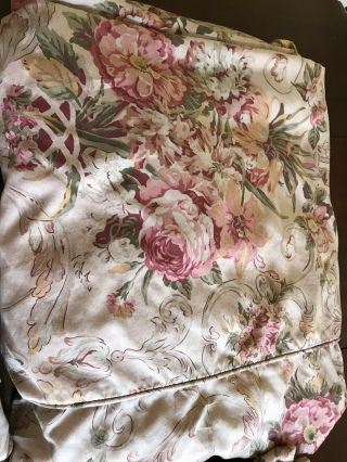 VINTAGE Ralph Lauren Guinevere Full Queen Duvet Cover & Shams Fitted Sheet 3