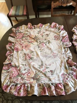 VINTAGE Ralph Lauren Guinevere Full Queen Duvet Cover & Shams Fitted Sheet 5