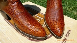 Vintage Classic African " Bull Frog " Skin " Rare " Exotic Western Cowboy Boots 10 D