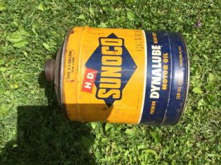 Vintage 5 gallon Sunoco Dynalube Oil Can 5